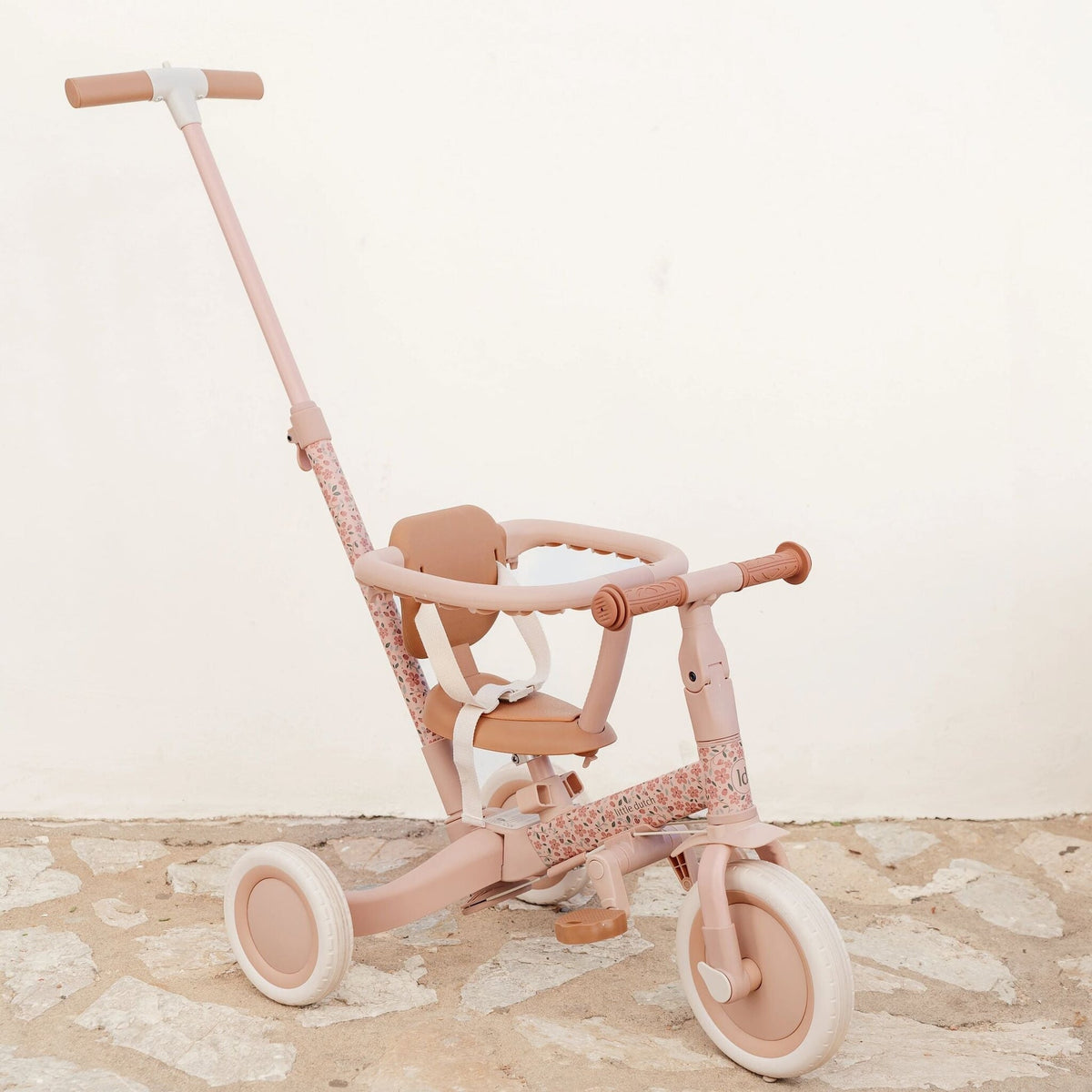 Little Dutch 4-in-1 Tricycle – Pink Floral Baby & Toddler Trike