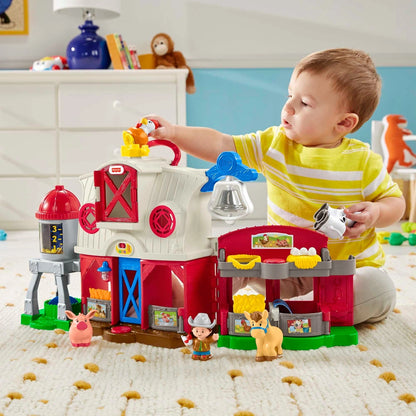 Fisher-Price Little People Caring for Animals Farm – Interactive Farm Playset with Sounds, Learning Activities & Figures, Ages 1–5