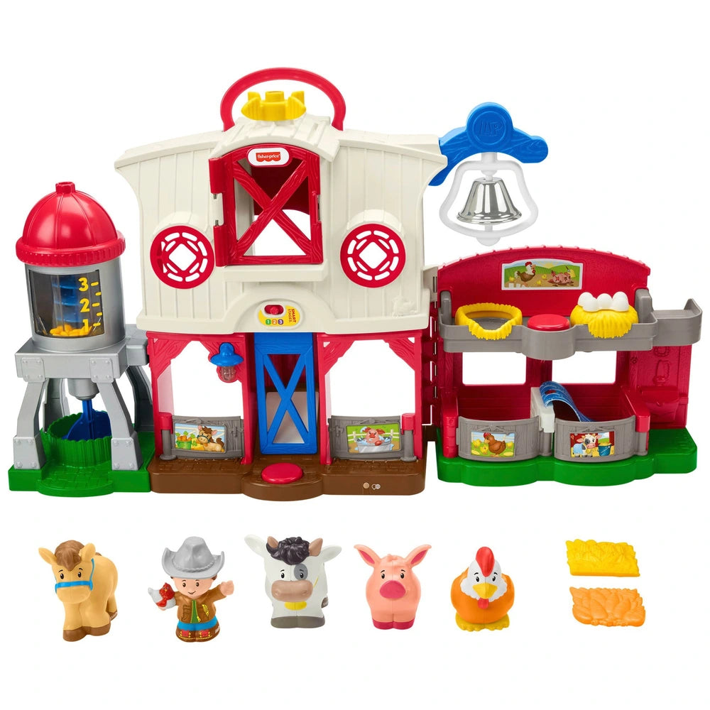 Fisher-Price Little People Caring for Animals Farm – Interactive Farm Playset with Sounds, Learning Activities & Figures, Ages 1–5