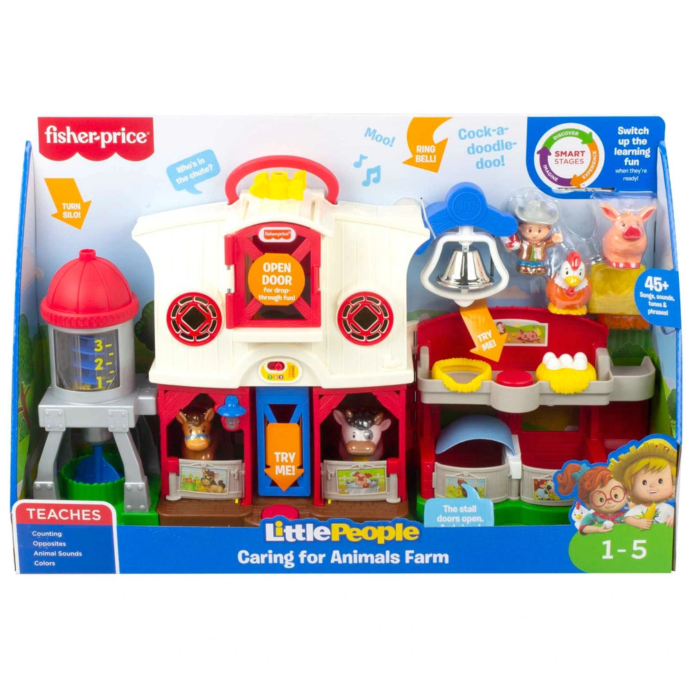 Fisher-Price Little People Caring for Animals Farm – Interactive Farm Playset with Sounds, Learning Activities & Figures, Ages 1–5