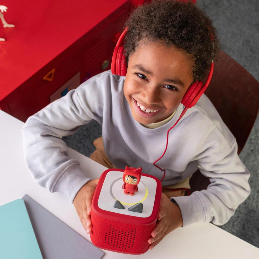 Tonies Red Audio Speaker Box with Character Figure – Interactive Kids’ Audio Player