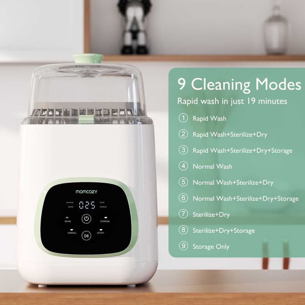 Baby Bottle Washer, Sterilizer & Dryer – Multifunctional Electric Steam Cleaner