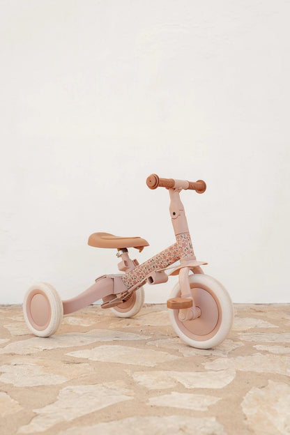 Little Dutch 4-in-1 Tricycle – Pink Floral Baby & Toddler Trike