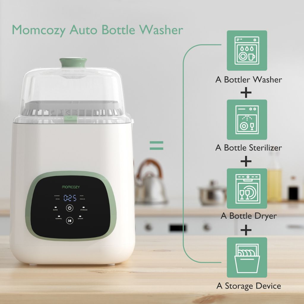 Baby Bottle Washer, Sterilizer & Dryer – Multifunctional Electric Steam Cleaner