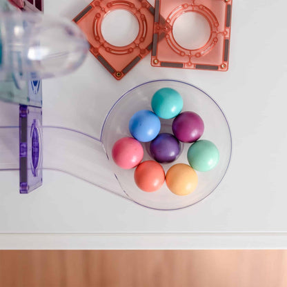 CONNETIX Magnetic Tiles 106 Piece Pastel Ball Run Pack