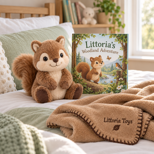 Littoria Toys Woodland Adventure Plush, Storybook & Blanket Gift Set