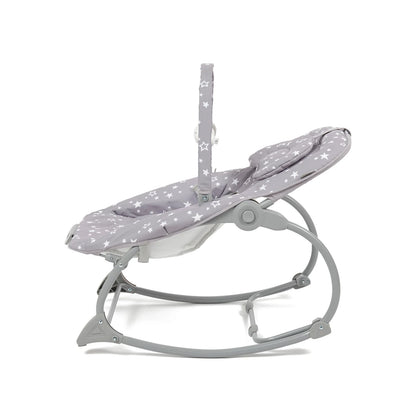 Baby Bouncer Rocker with Adjustable Recline & Interactive Toy Bar