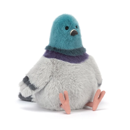 Strutton Pigeon Plush Toy – Soft Grey & Blue Cuddly Bird