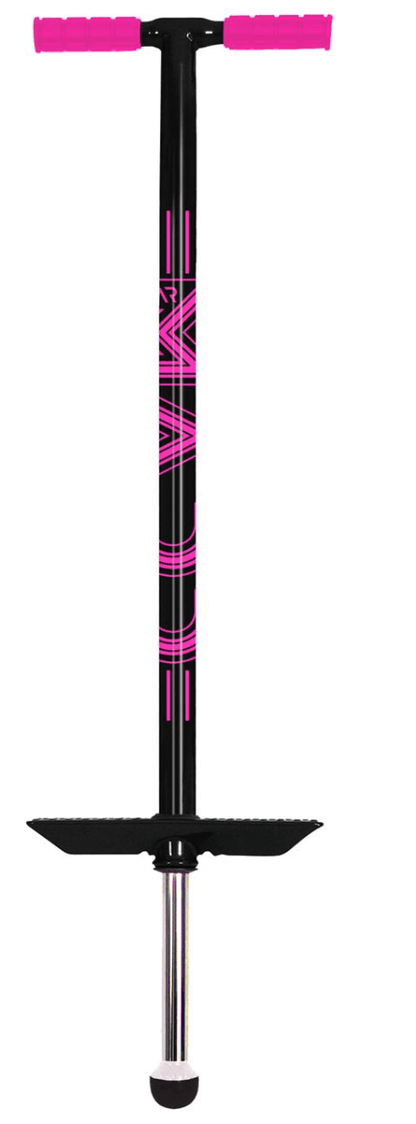 Pink & Black Pogo Stick – Kids’ Jumping Toy with Comfortable Handles